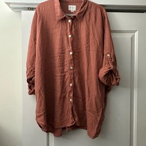American Eagle Oversized Button Down Top